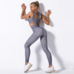 New fashion Women Sexy Buttock Print Yoga Suit - Image 3