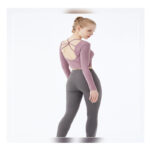 Beautiful Back Strap Yoga Wear Top Long Sleeve Fitness Sportswear Women - Image 4