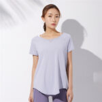 Yoga Clothes Women Loose Mesh Stitching Short Sleeves - Image 6