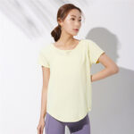 Yoga Clothes Women Loose Mesh Stitching Short Sleeves - Image 5