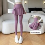Spring New Fake Two-piece Outer Wear Sports Yoga Pants Women - Image 7