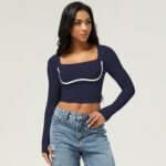 Fashion Casual Fitness Yoga Wear Top Women With Chest Pad - Image 3