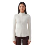 Yoga Sports Jacket Women Elastic Zipper Running Fitness Yoga Jackets - Image 3