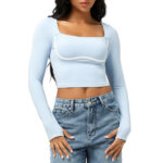 Fashion Casual Fitness Yoga Wear Top Women With Chest Pad - Image 2