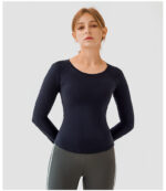 Slim Fit Thin Yoga Wear Nude Feel Skin-friendly Outerwear Fashion Sports Fitness Top Women - Image 5