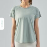 Jacquard Split Hollow Yoga Blouse Women - Image 6