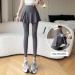 Spring New Fake Two-piece Outer Wear Sports Yoga Pants Women - Image 10