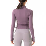 Stand-up Collar Running Zipper Yoga Wear Sports Jacket Women - Image 2