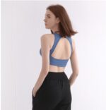 Women Running Halter Yoga Wear Vest Net Celebrity Anchor Fitness - Image 5