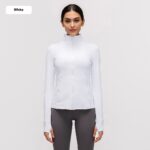Yoga Sports Jacket Women Elastic Zipper Running Fitness Yoga Jackets - Image 7